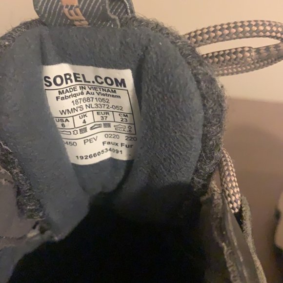 Sorel “Kinetic Conquest” Grey Leather Hiking Boots - Women’s Size 6 - Picture 7 of 7